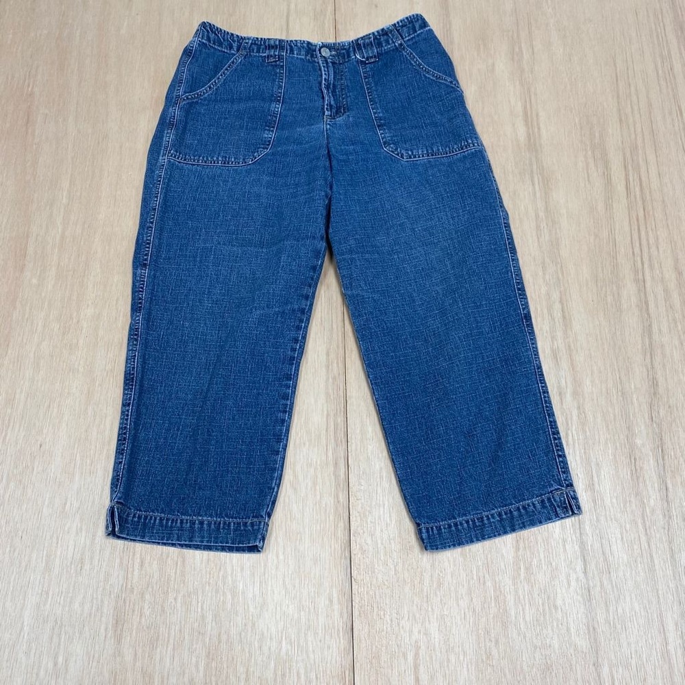 Essentials women cropped jeans blue 8